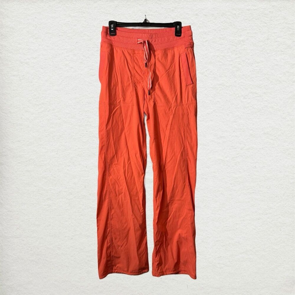 MSP Miraclesuit Orange Woven Nylon Drawstring Straight Track Pants M Elastic